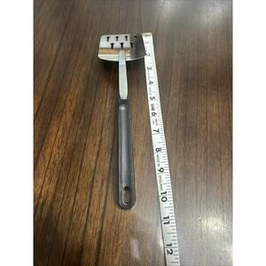 Vintage Ekco Keyhole Slotted Spatula Flipper Turner Black USA 10.5”